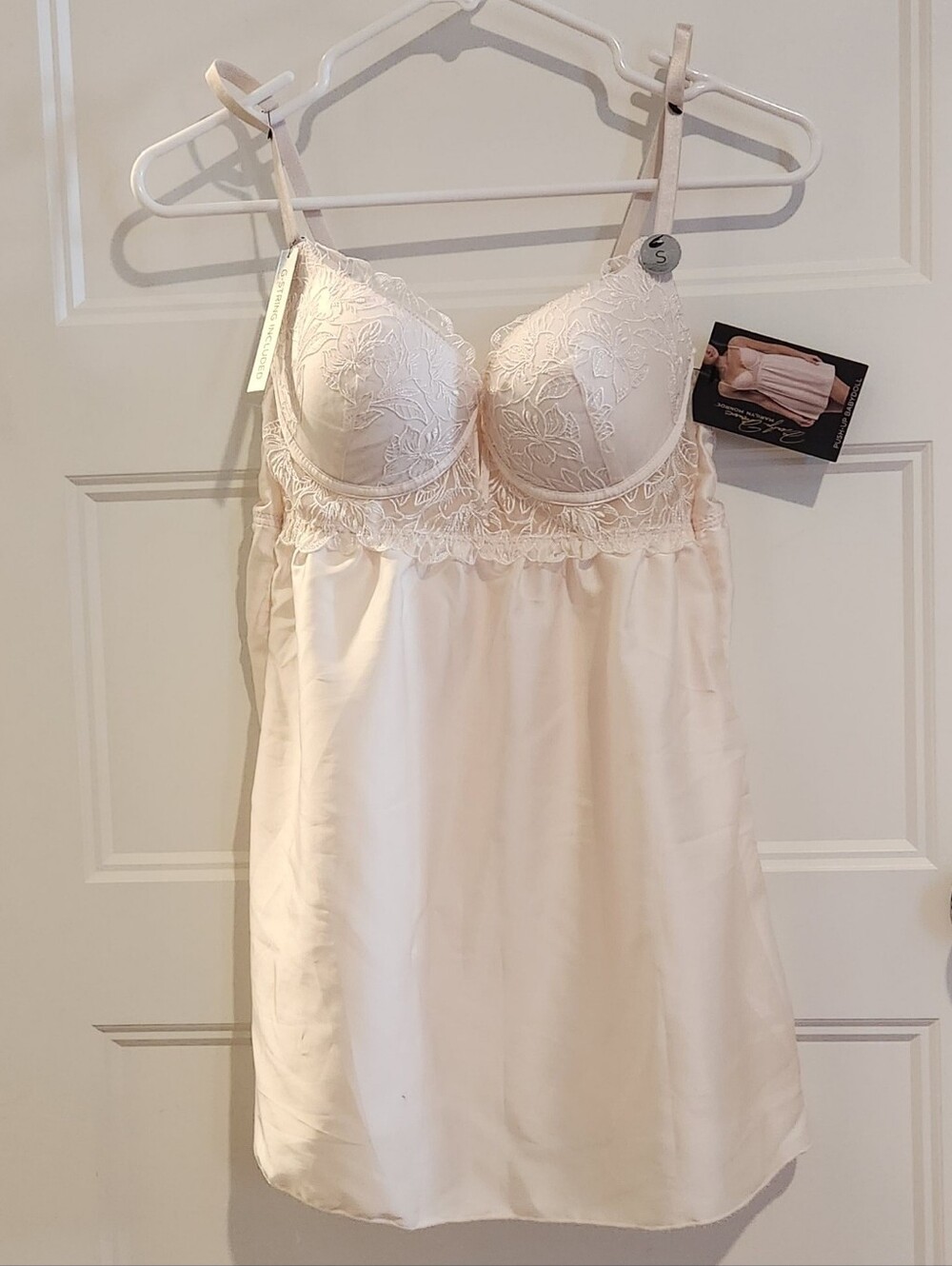NWT Marilyn Monroe Push-up Babydoll Small Cream / Ivory Lingerie Sleepwear Slip
